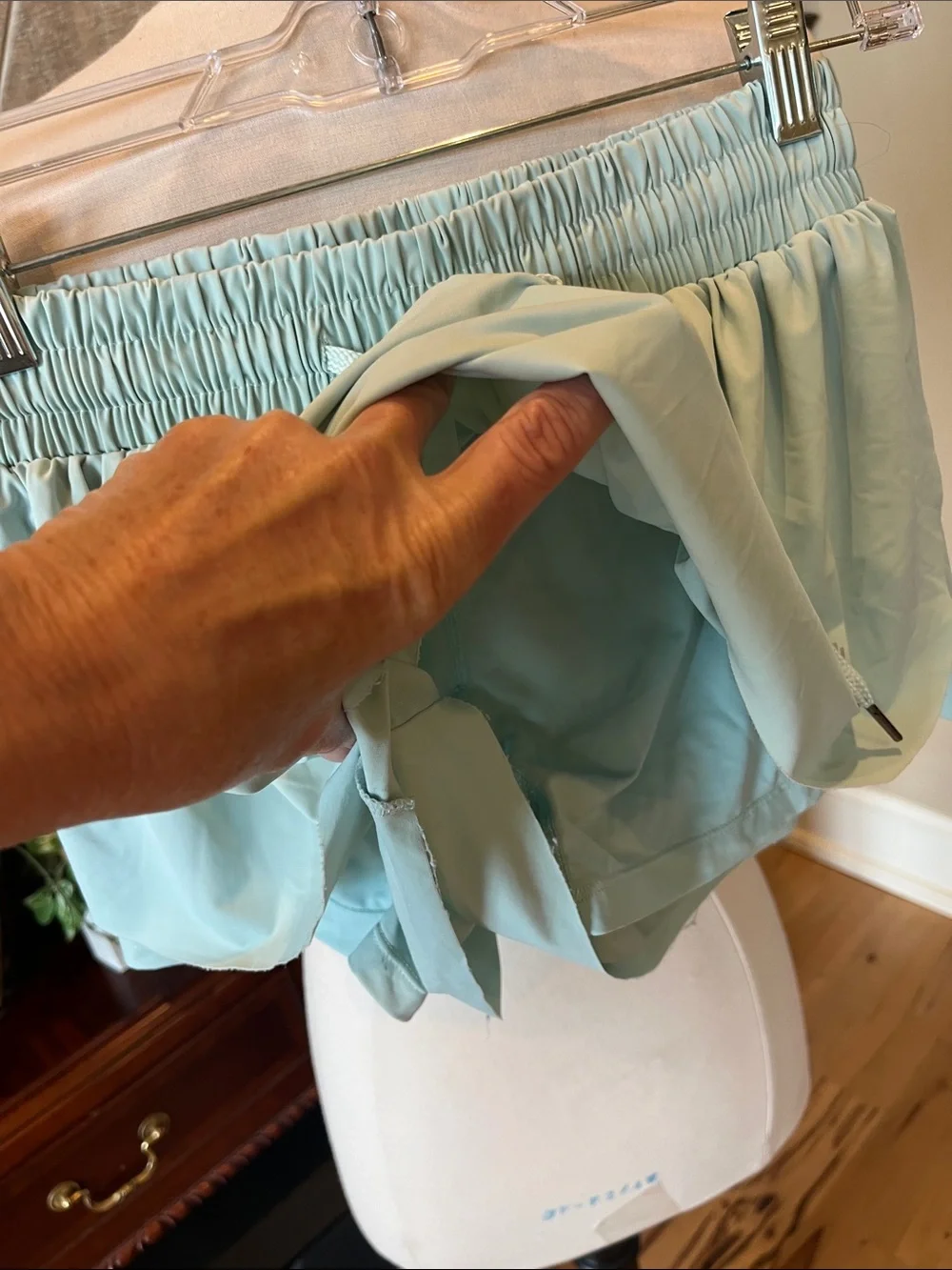 Flowy Athletic Shorts Light Green